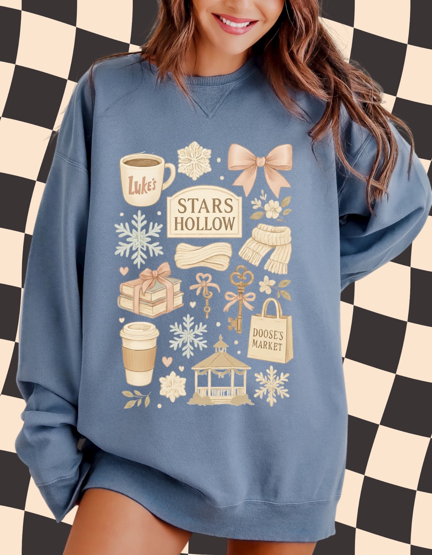 Cozy Gilmore Girls Crewneck | Luke’s Diner | Winter Town Aesthetic