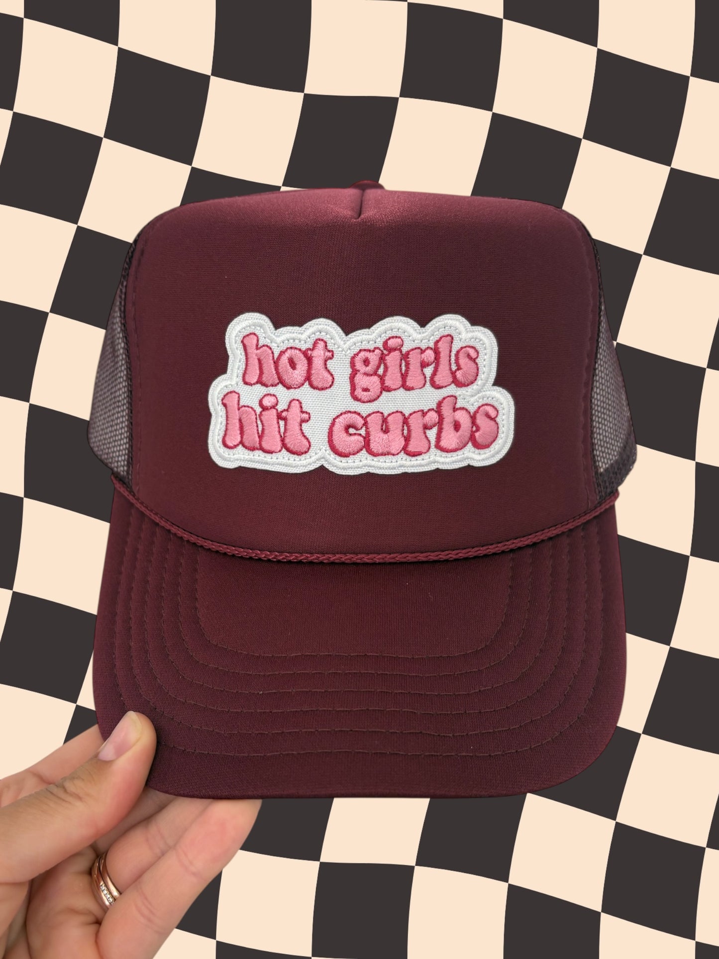 Hot Girls Hit Curbs Patched Trucker Hat