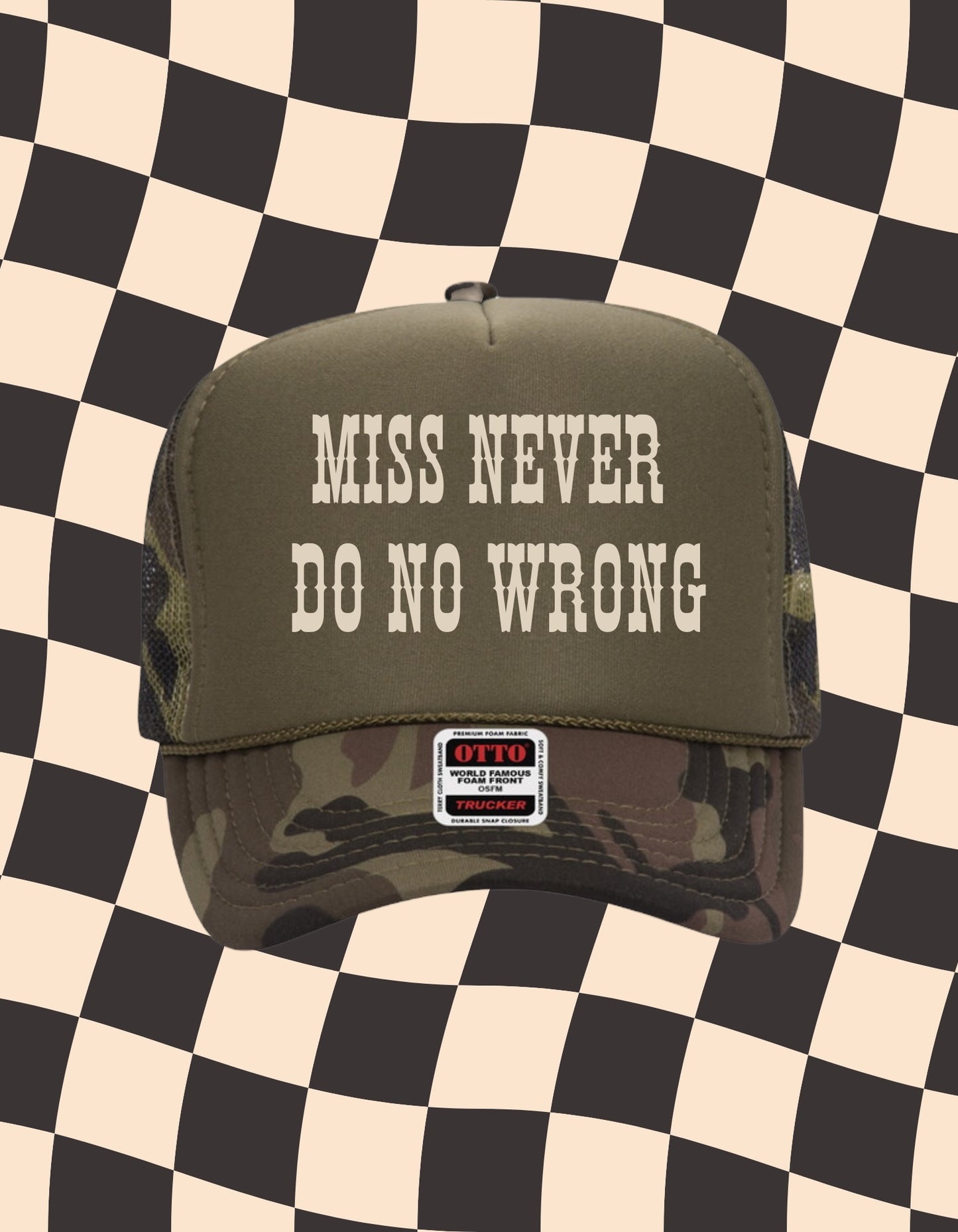 Miss Never Do No Wrong Trucker Hat