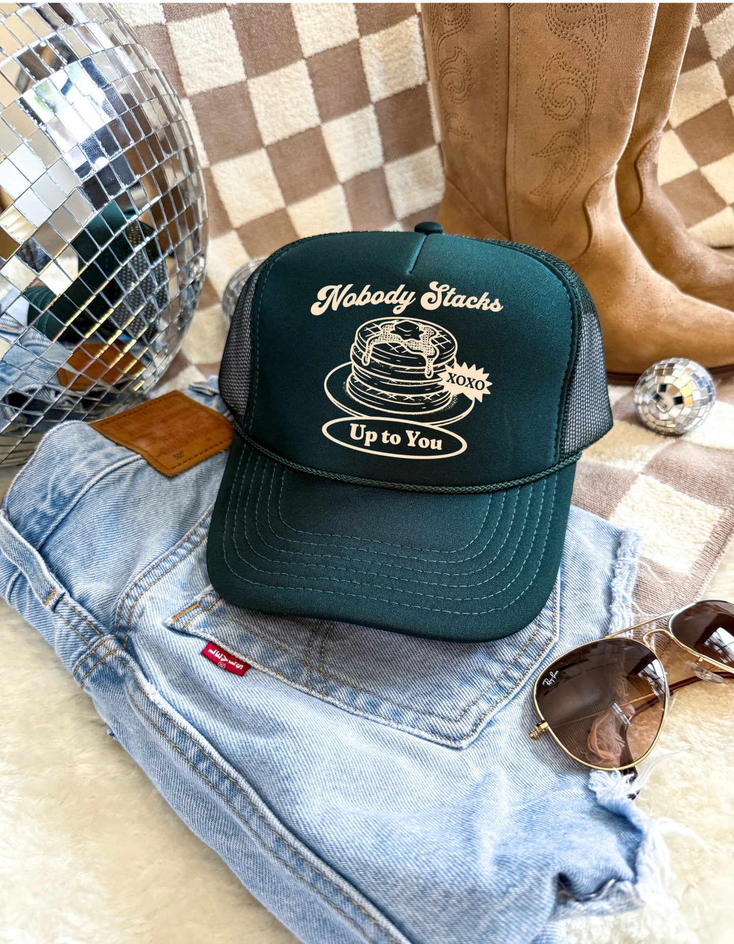 Nobody Stacks — Up to You Trucker Hat-Valentines Day Trucker Hat