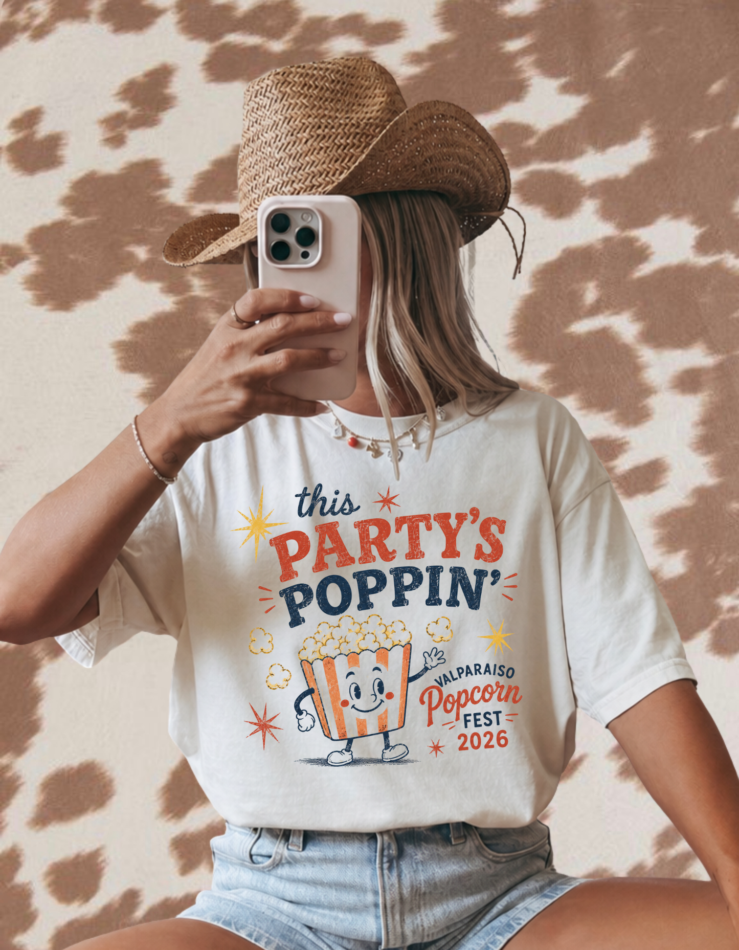 This Party’s Poppin’ – Valparaiso Popcorn Fest 2026 Kids Tee 🍿✨