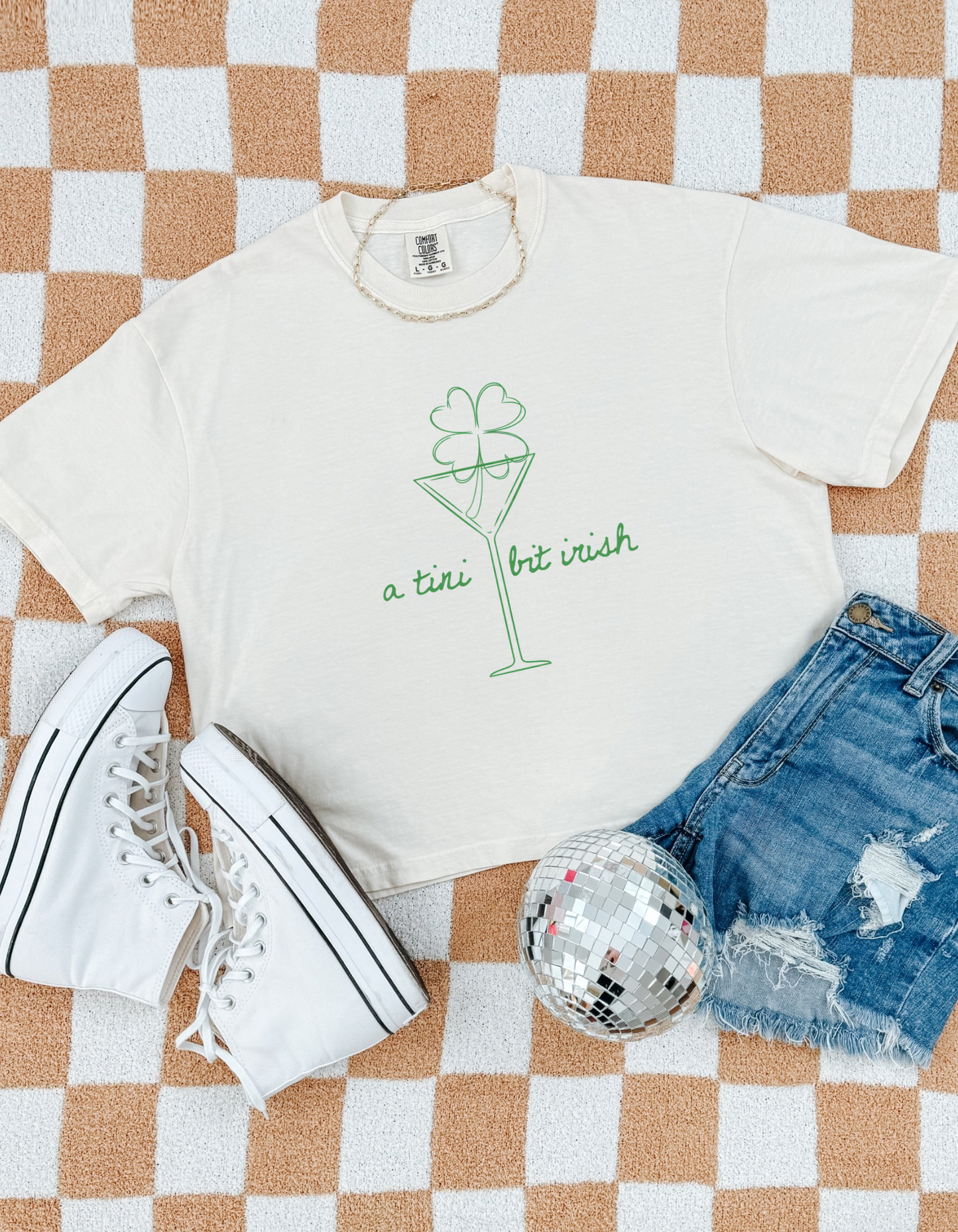 A Tini Bit Irish Tee ☘️ Funny St. Patrick’s Day Martini Shirt