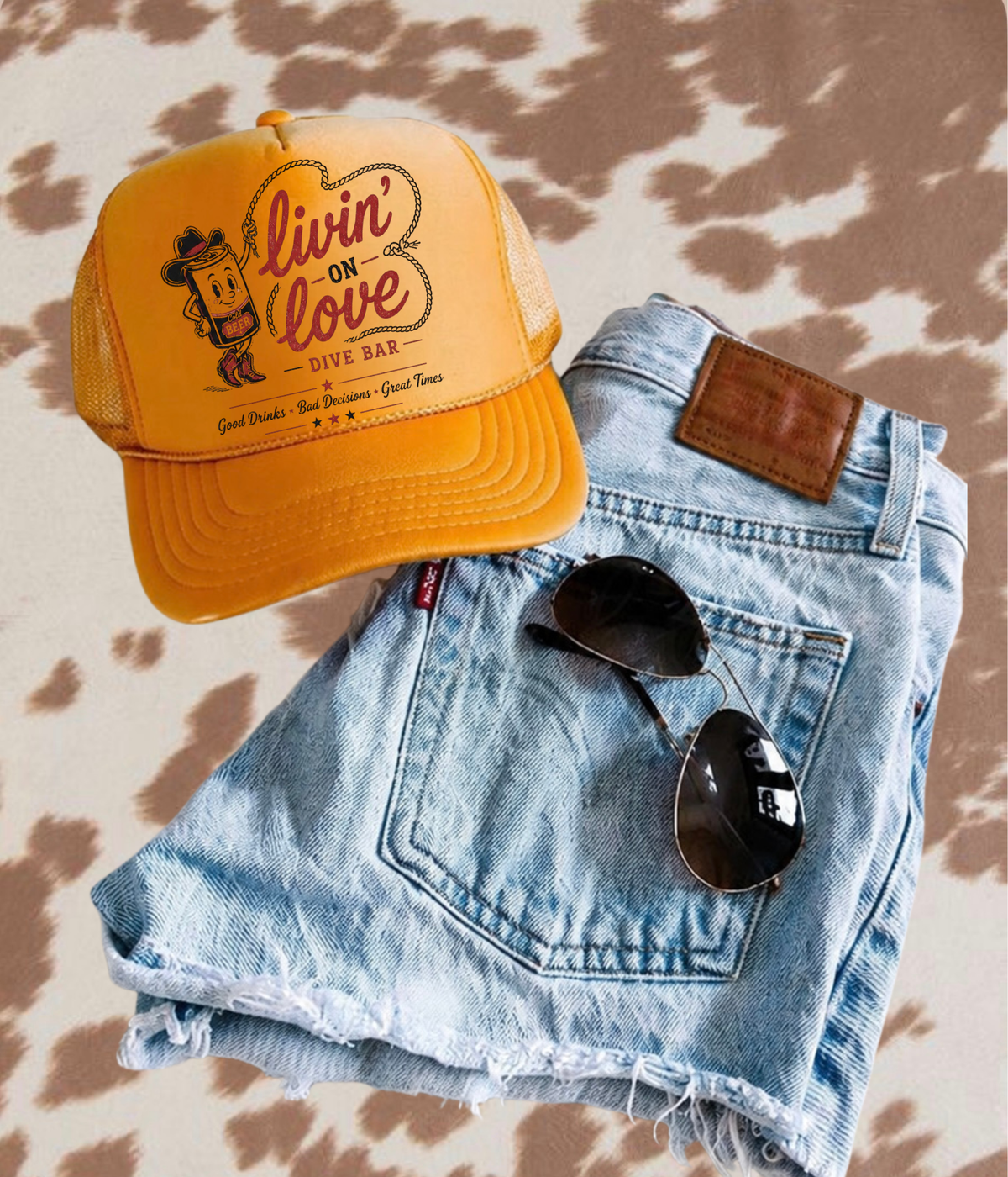 Livin’ on Love Dive Bar Trucker Hat