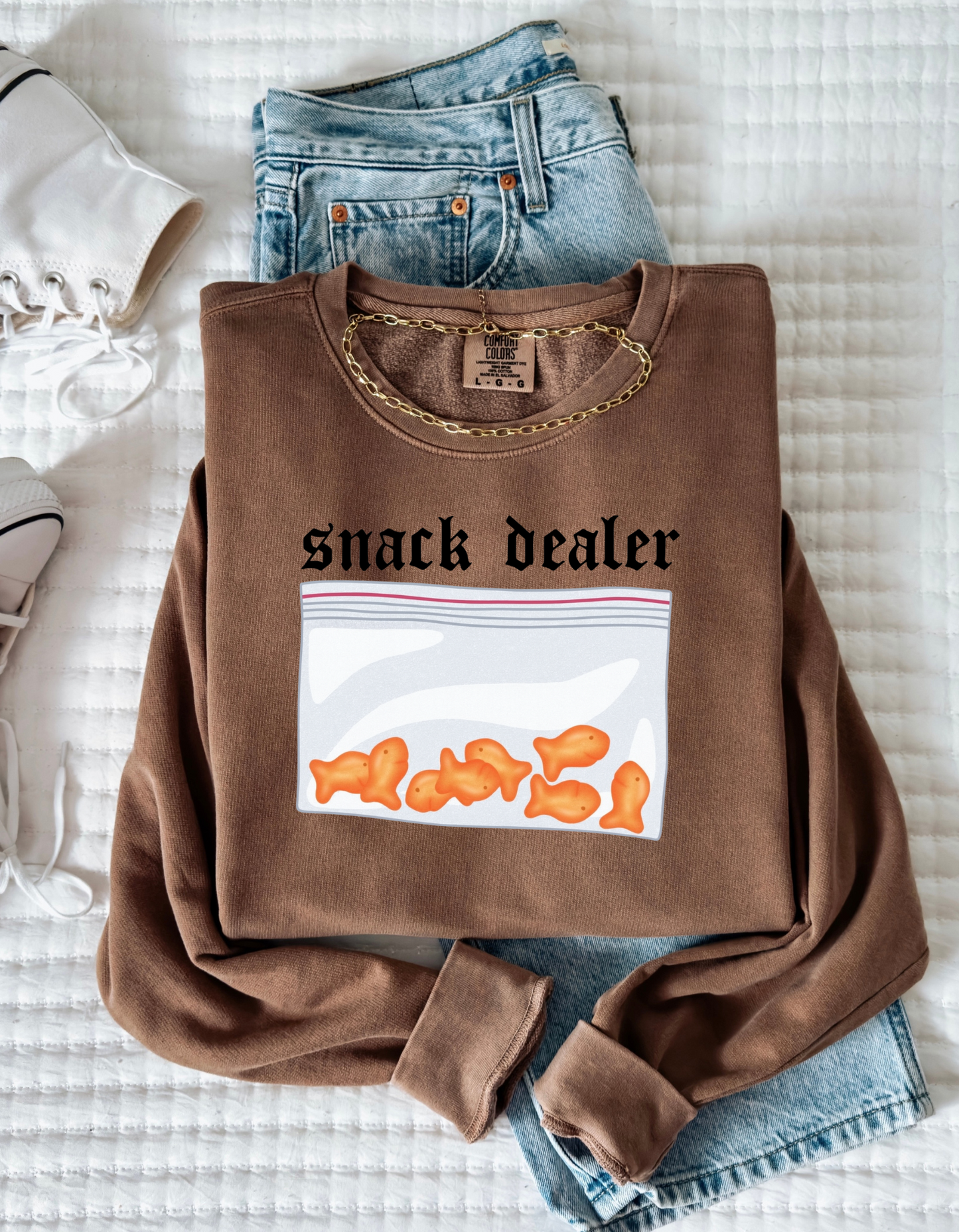 Snack Dealer Sweatshirt – Funny Mom Life Crewneck | Comfort Colors | Teacher Gift