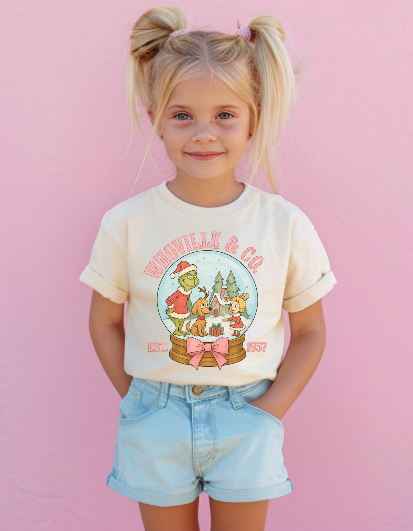 Whoville & Co Christmas Tee β Vintage Grinch-Inspired Holiday Shirt for Kids