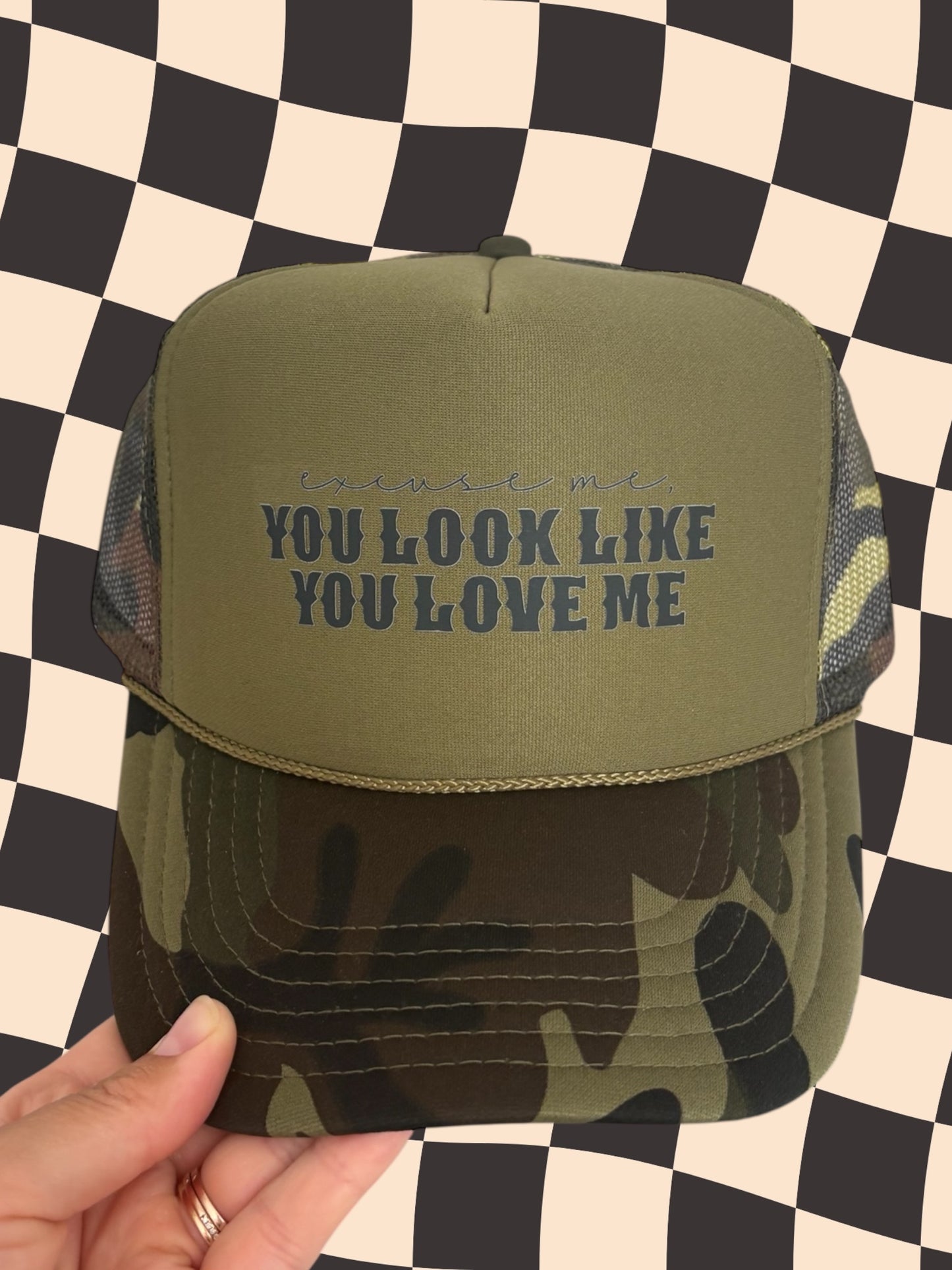 “You Look Like You Love Me” Camo Trucker Hat-Ella Langley