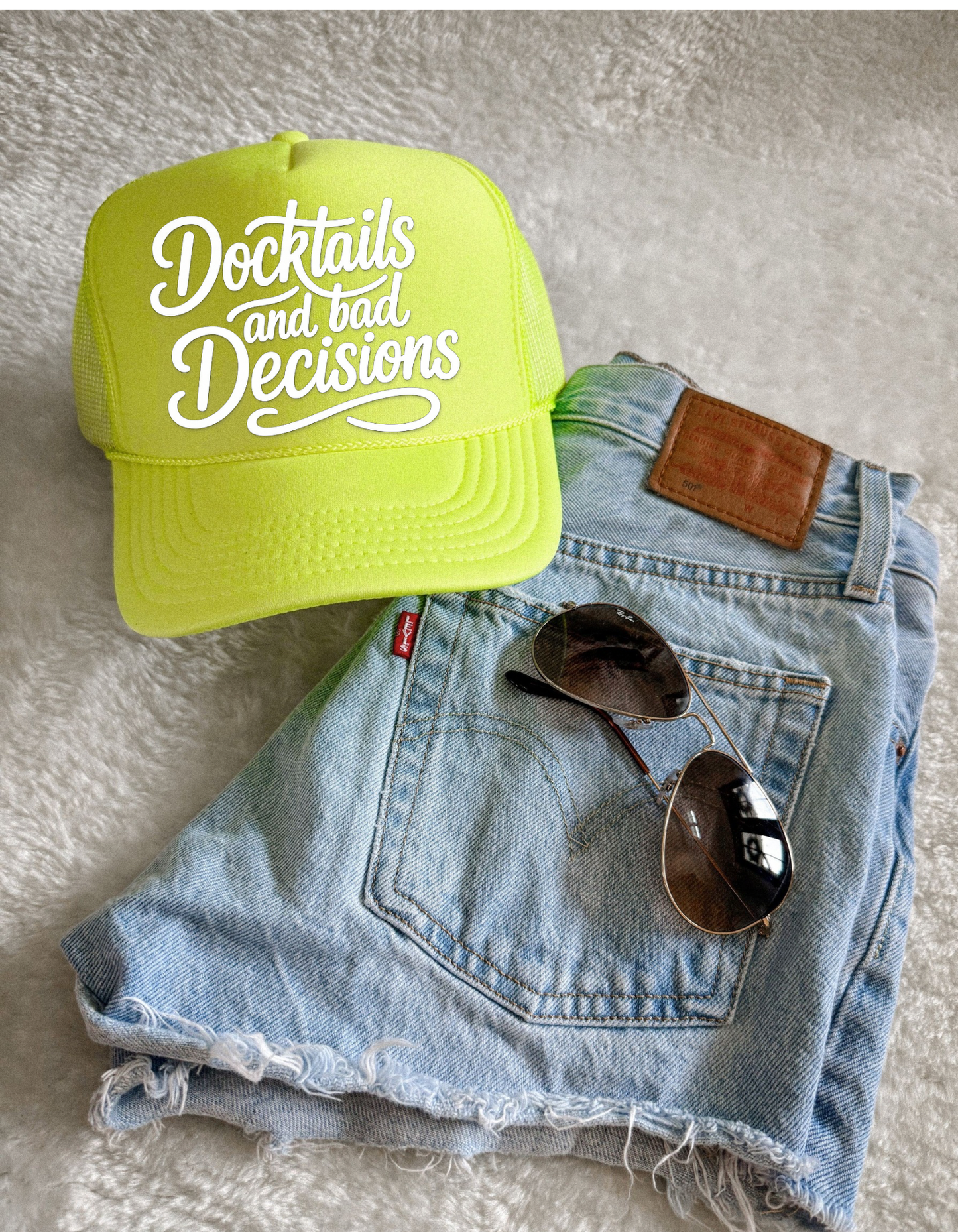 Docktails and Bad Decisions Trucker Hat
