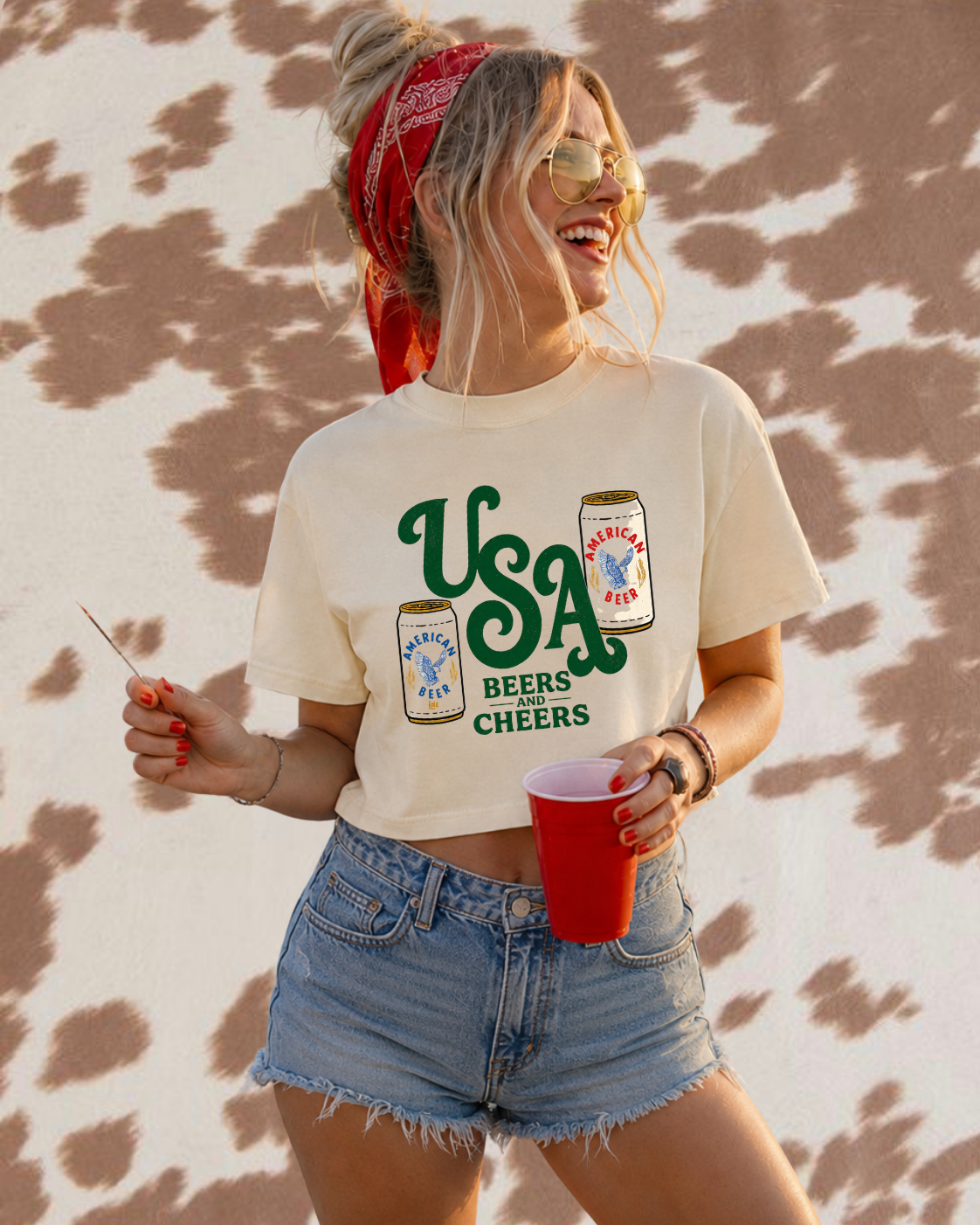 USA Beers and Cheers Graphic Tee