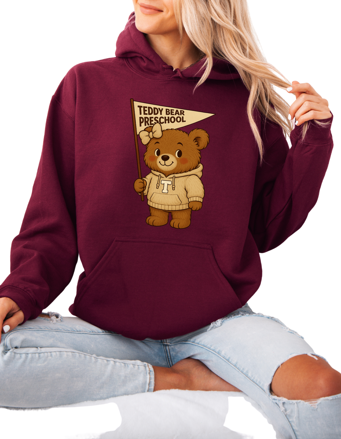 Teddy Bear Preschool Hoodie-Girl Bear