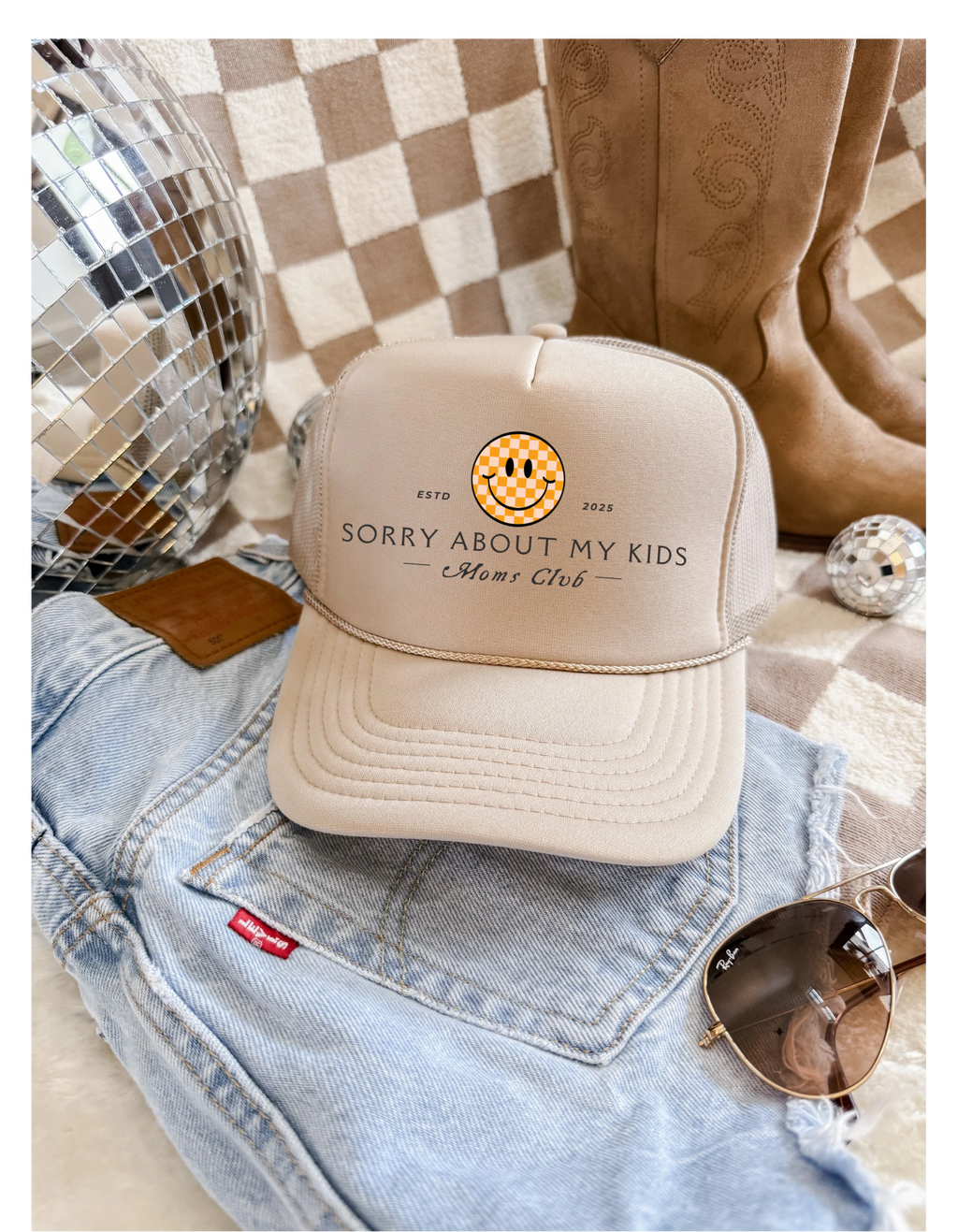 “Sorry About My Kids” Trucker Hat