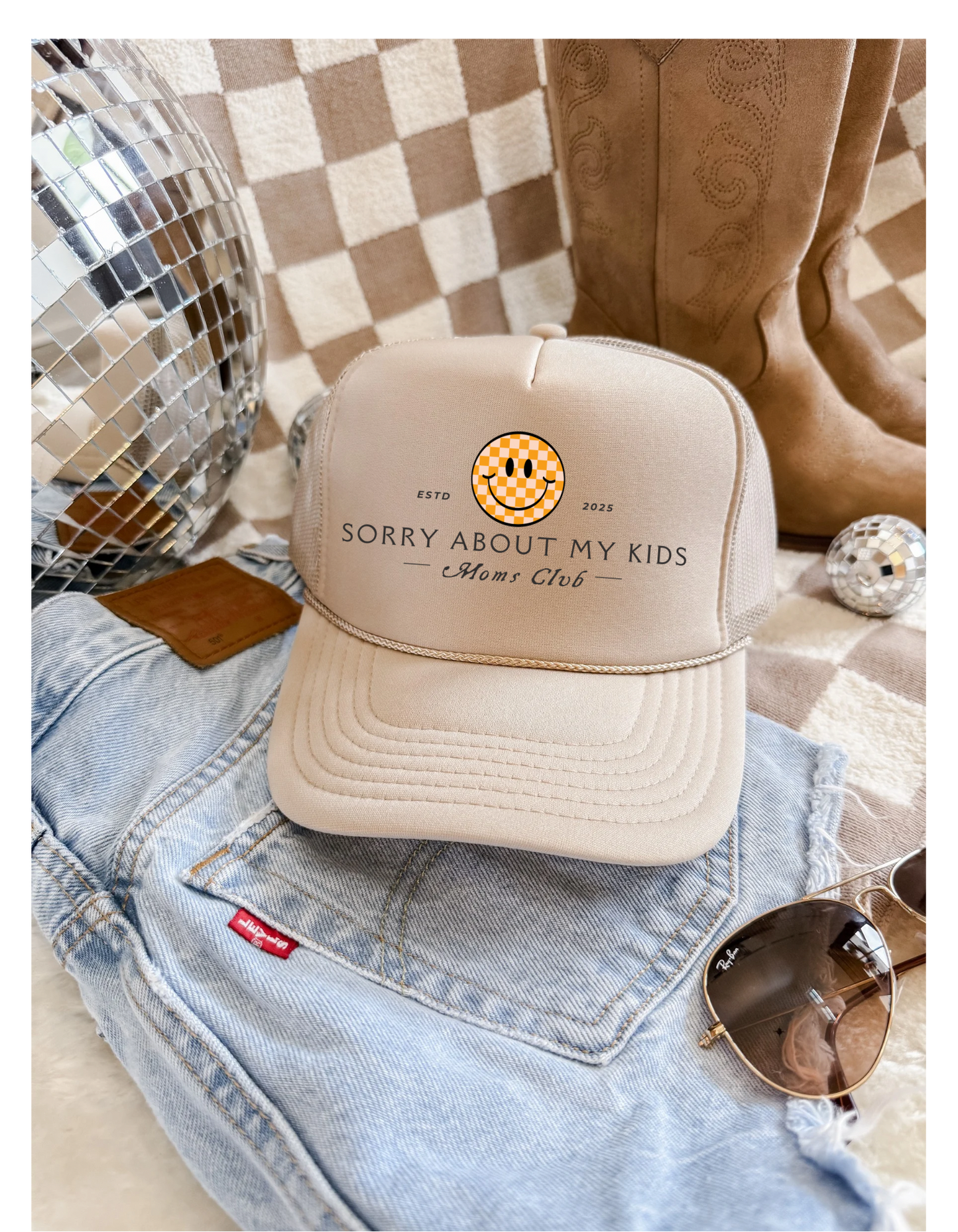 “Sorry About My Kids” Trucker Hat