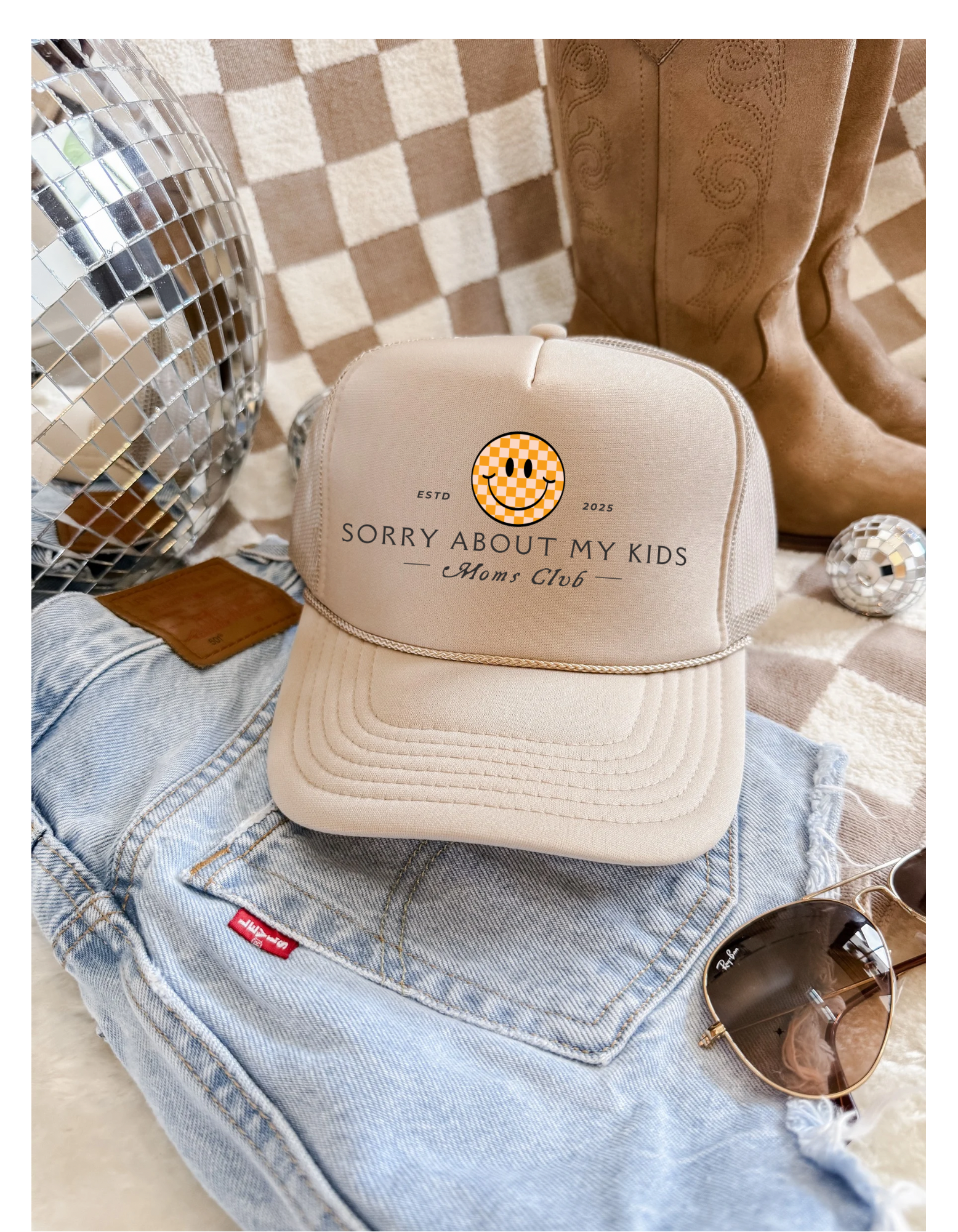 “Sorry About My Kids” Trucker Hat