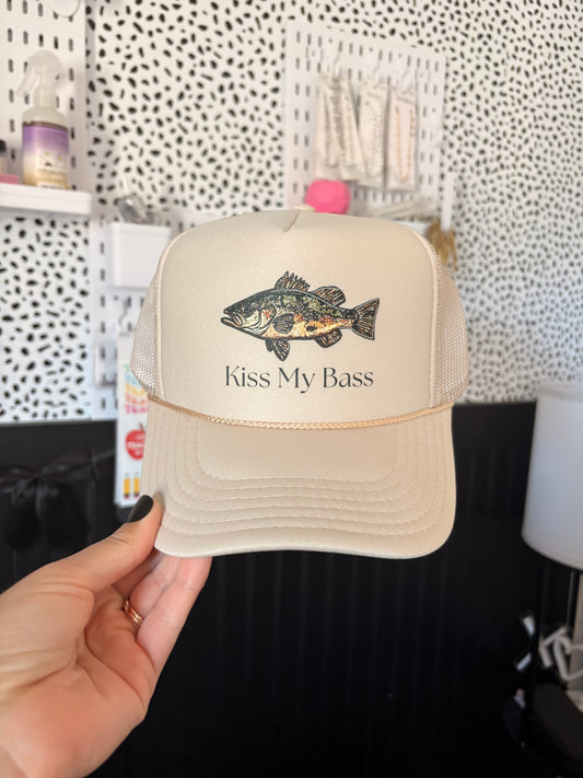 Kiss My Bass Trucker Hat