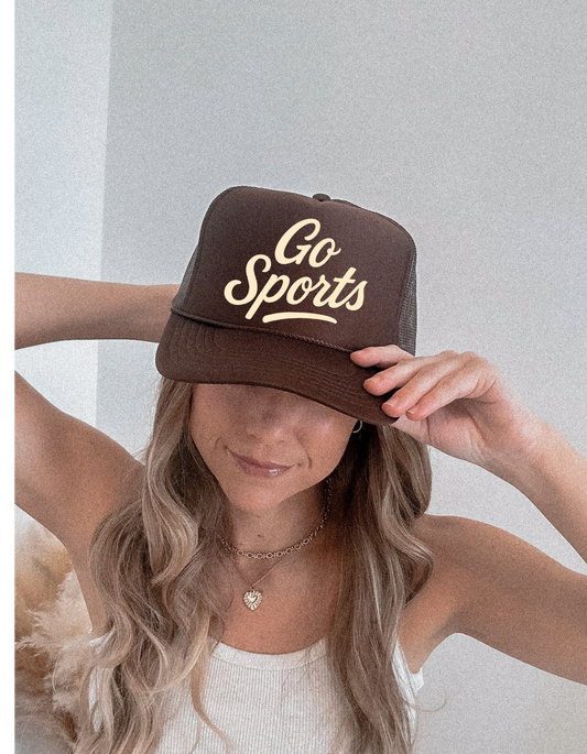 Go Sports Trucker Hat – Retro Game Day Baseball Cap