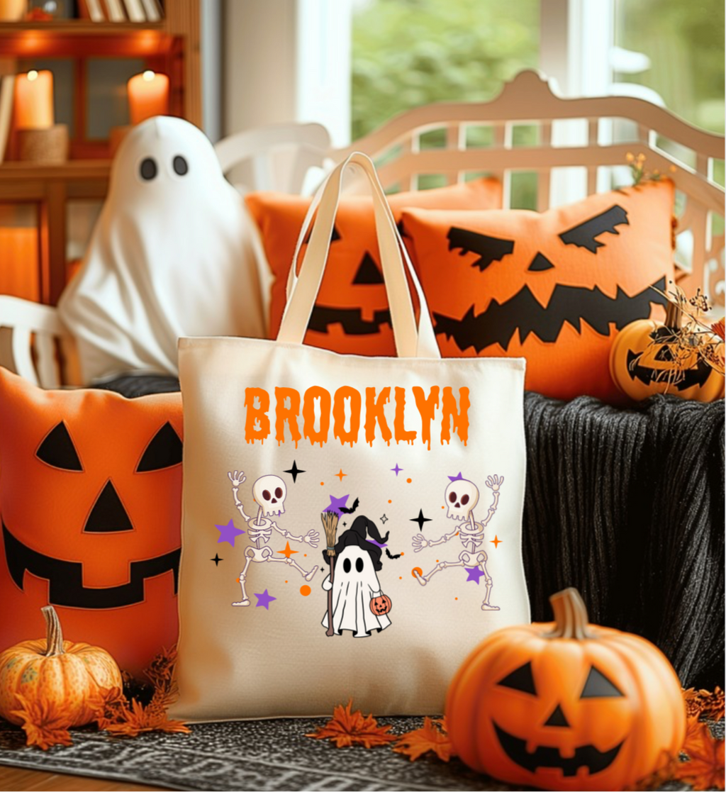 Custom Trick or Treat Bags – Personalized Halloween Candy Bags for Kids