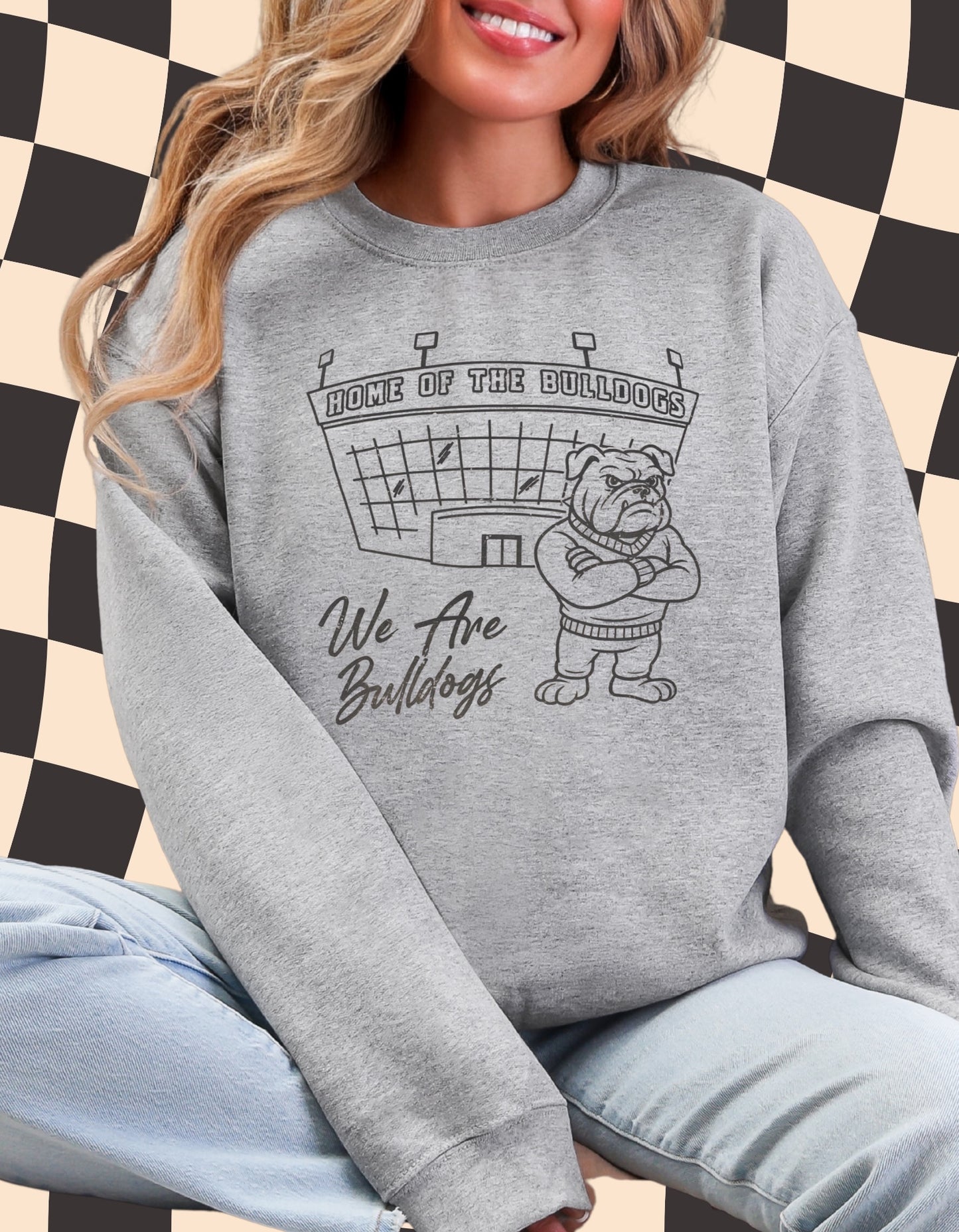 We Are Bulldogs Stadium Crewneck Sweatshirt 🐾
