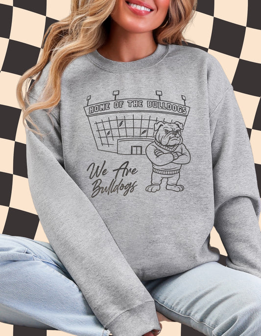We Are Bulldogs Stadium Crewneck Sweatshirt 🐾