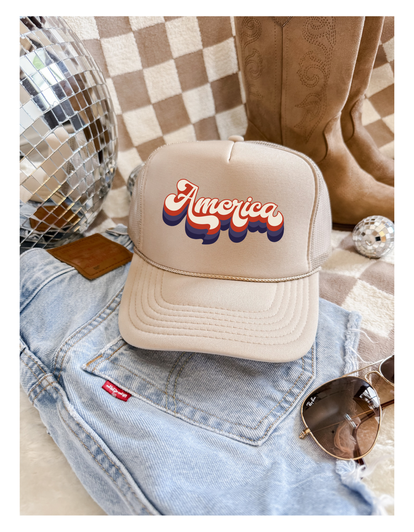 Retro America Trucker SnapBack