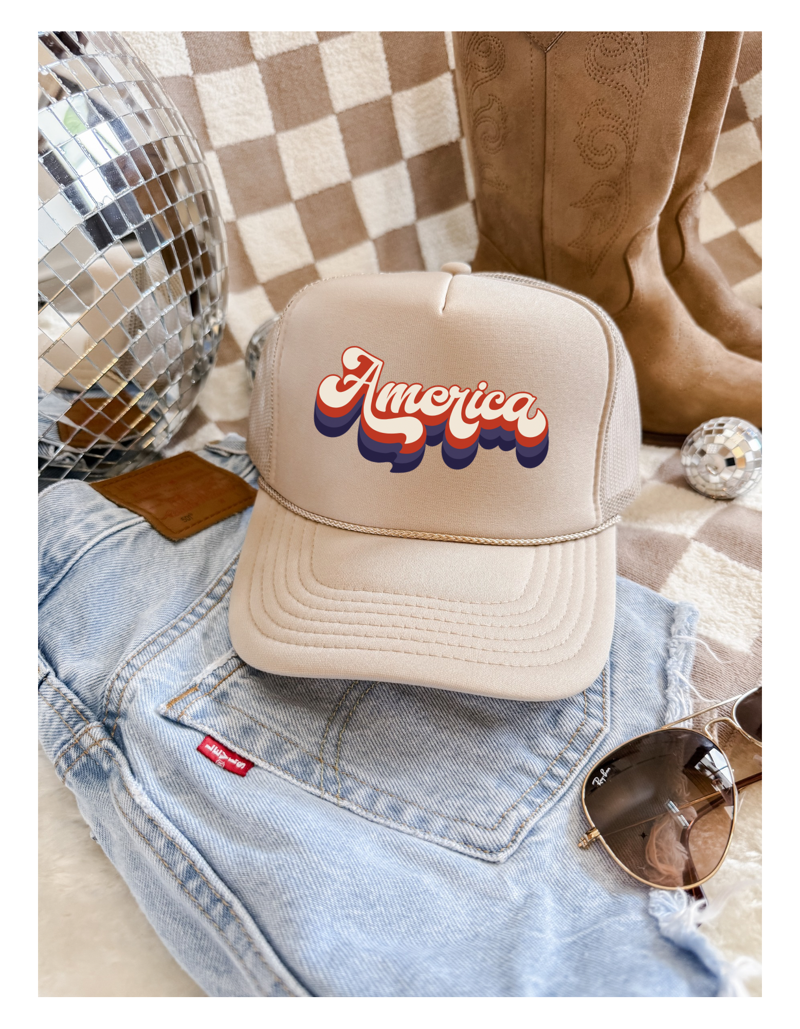 Retro America Trucker SnapBack