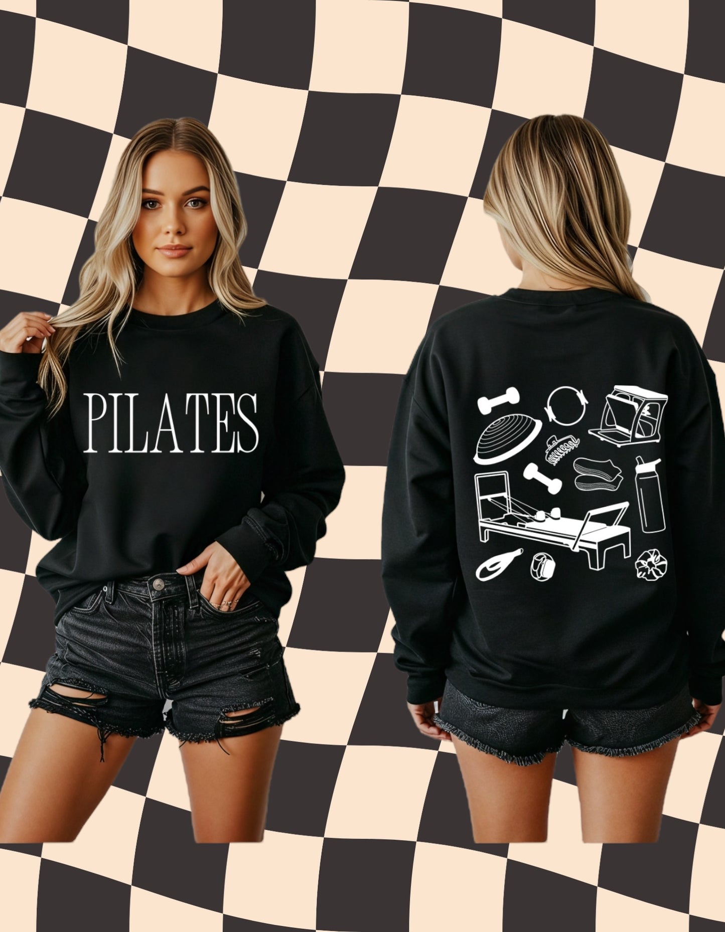 Pilates Graphic Sweatshirt – Reformer Pilates Crewneck for Studio to Street Style