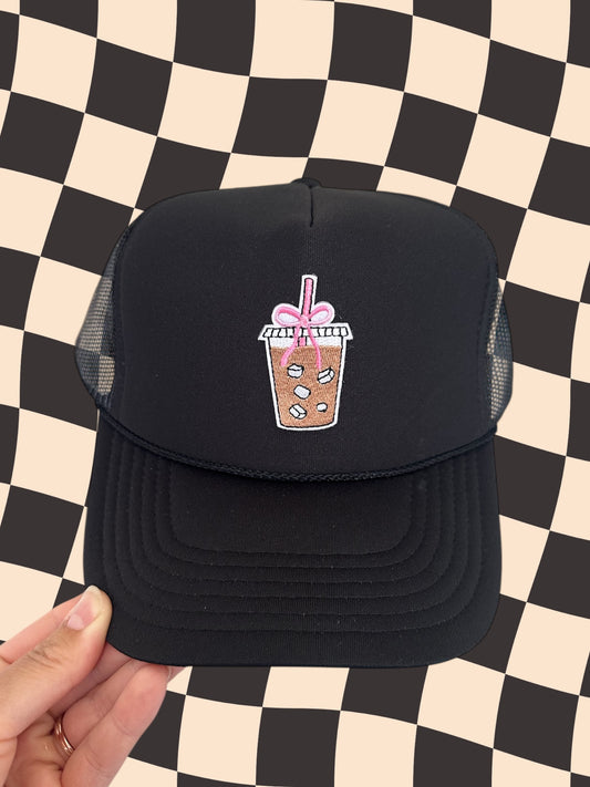 Iced Coffee Black Trucker Hat