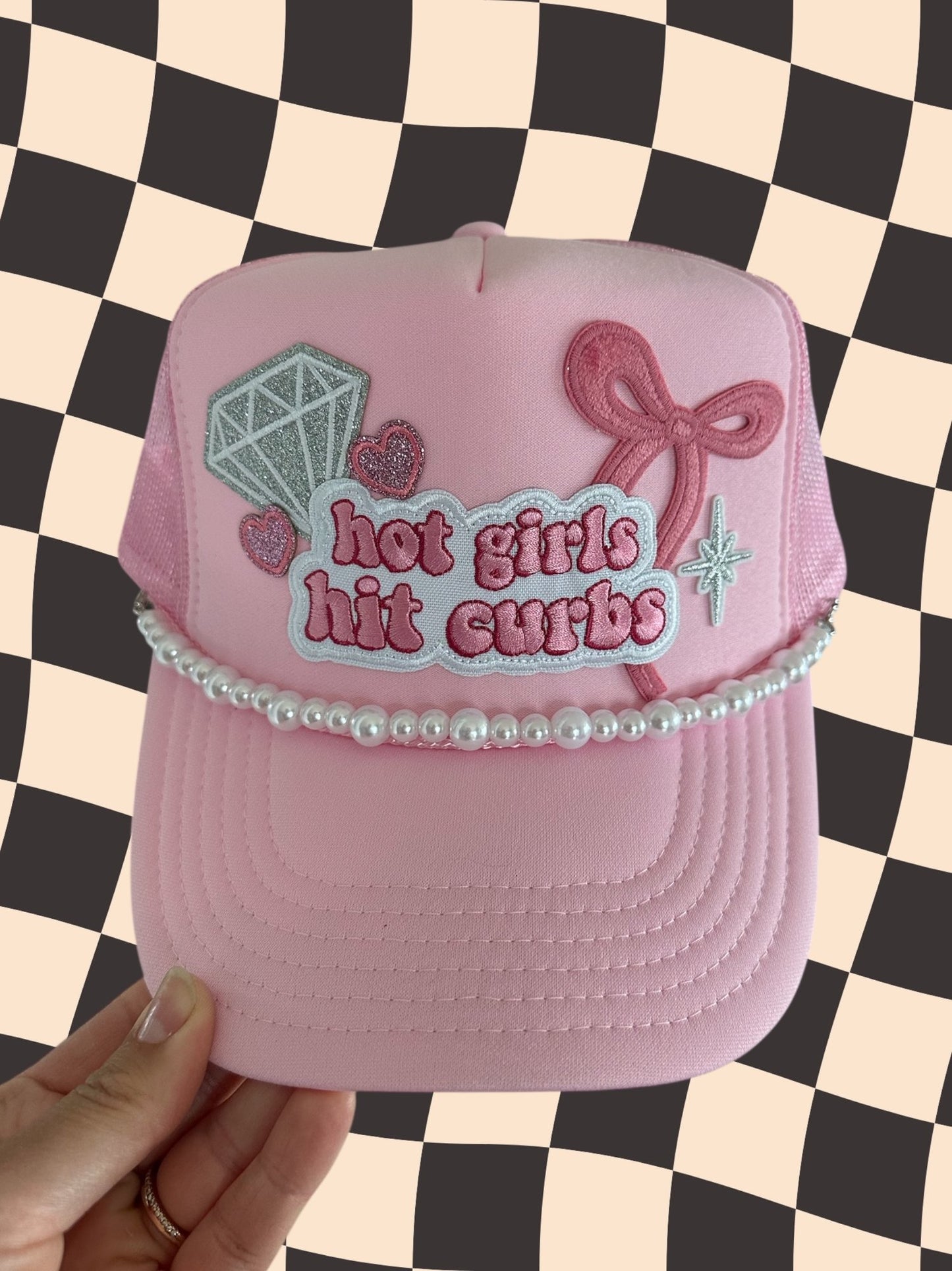 Hot Girls Hit Curbs Pink Trucker Hat