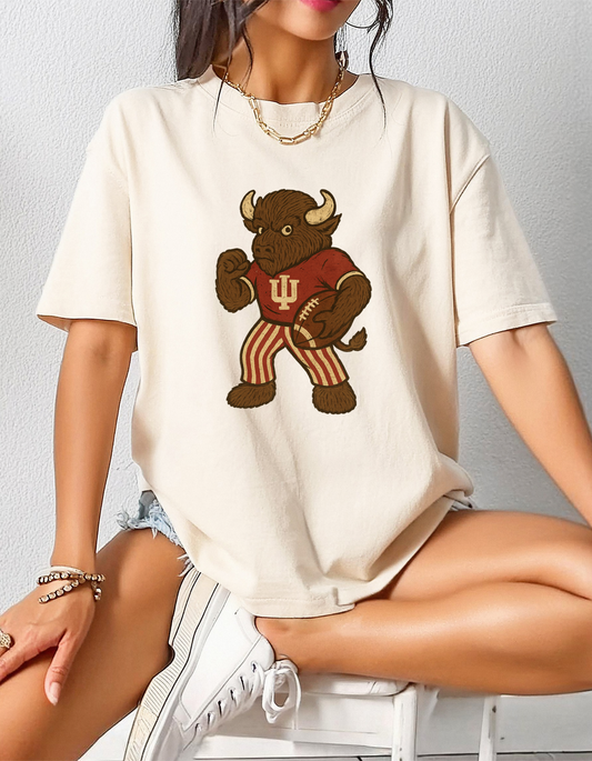 Vintage-Inspired Indiana Football Mascot Tee