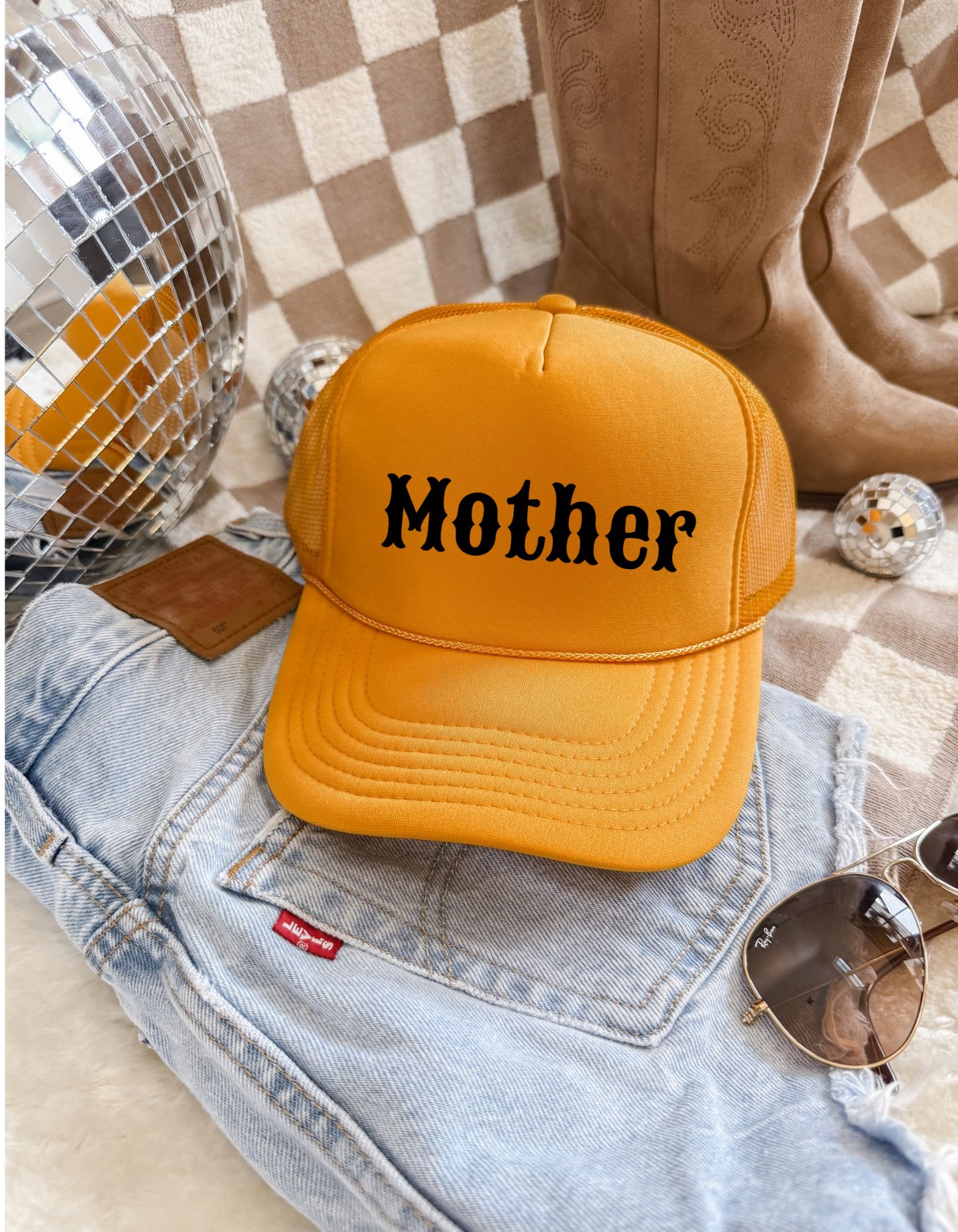 Vintage “Mother” Trucker Hat – Retro Western Style Mom Cap