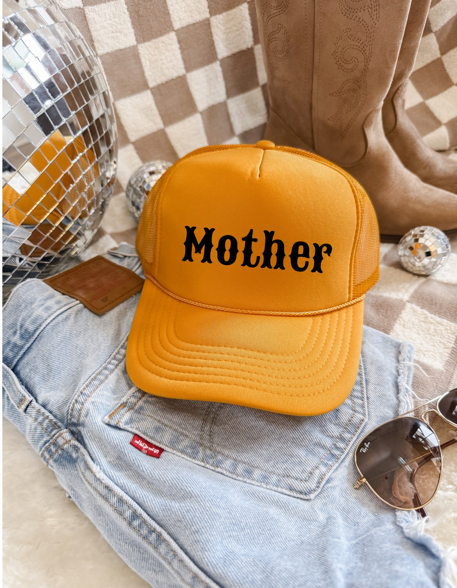 Vintage “Mother” Trucker Hat – Retro Western Style Mom Cap