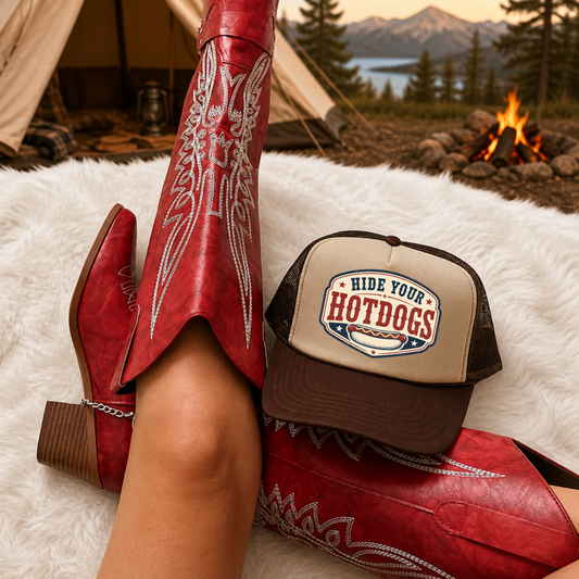 Hide Your Hotdogs Retro Trucker Hat