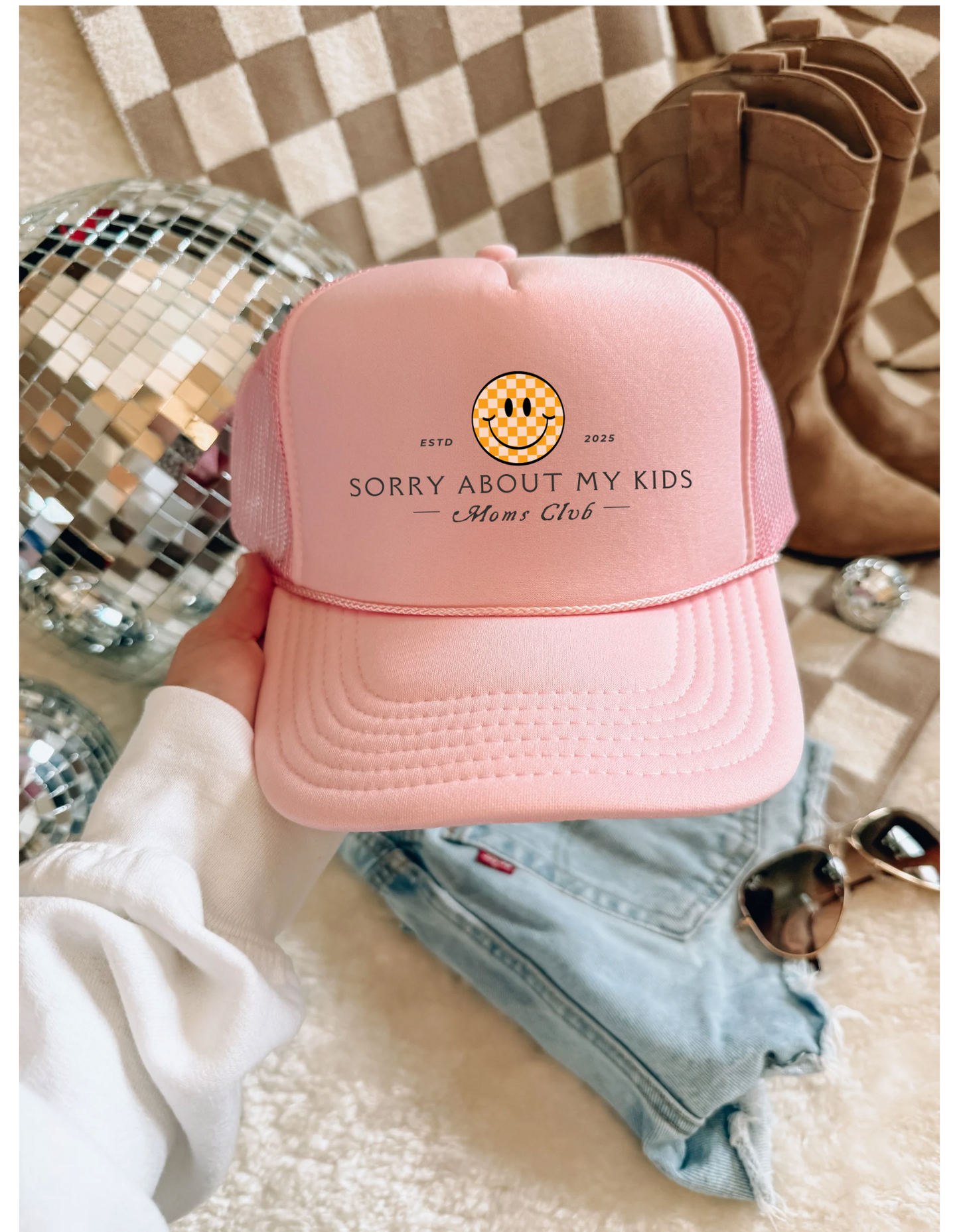 “Sorry About My Kids” Trucker Hat