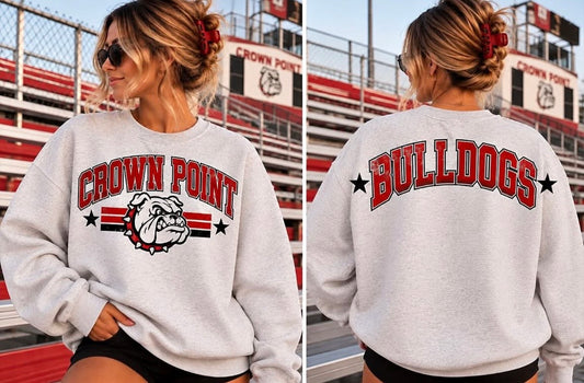 Crown Point Bulldogs Crewneck | Bulldogs Spiritwear Sweatshirt | Crown Point Indiana
