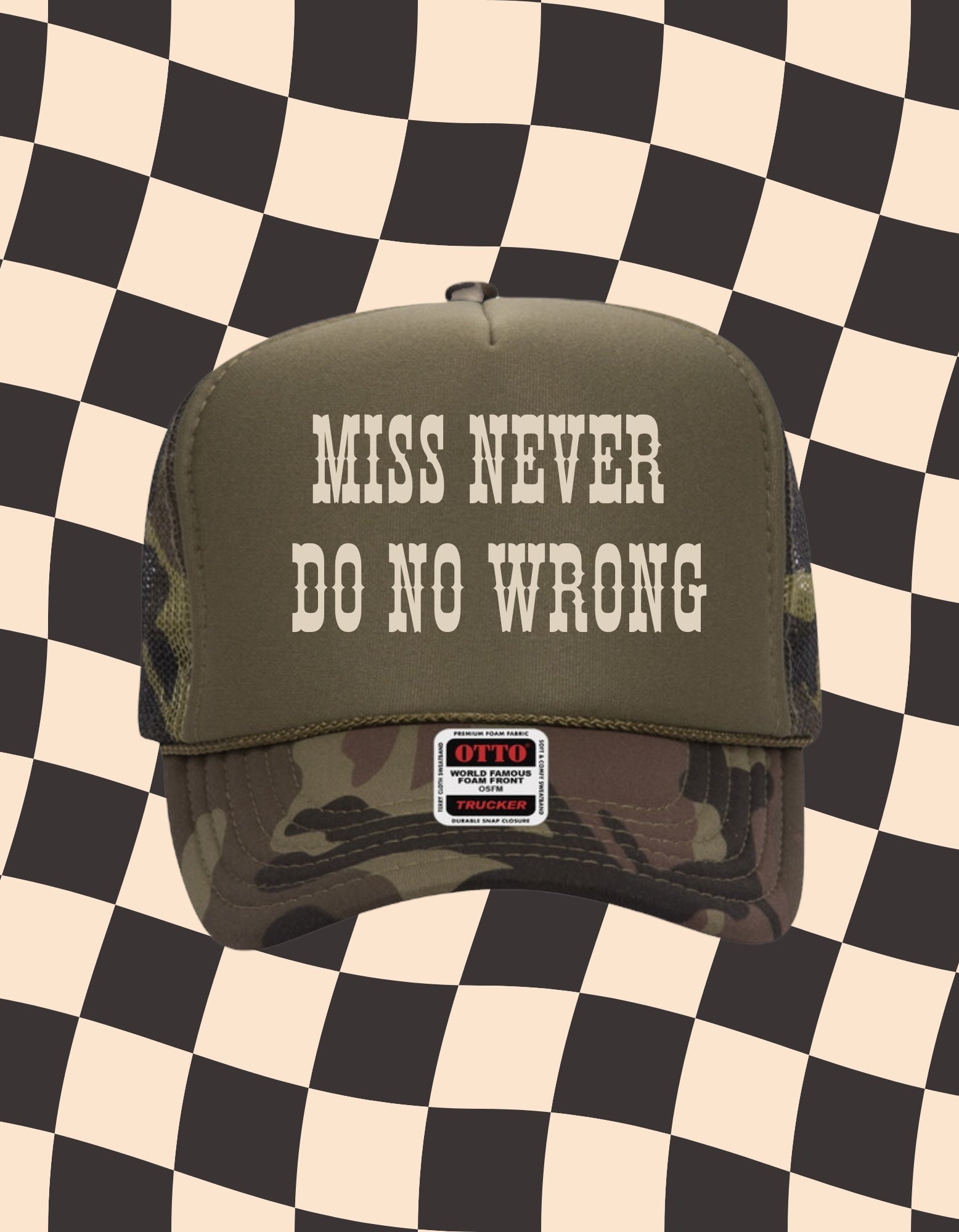 Miss Never Do No Wrong Trucker Hat