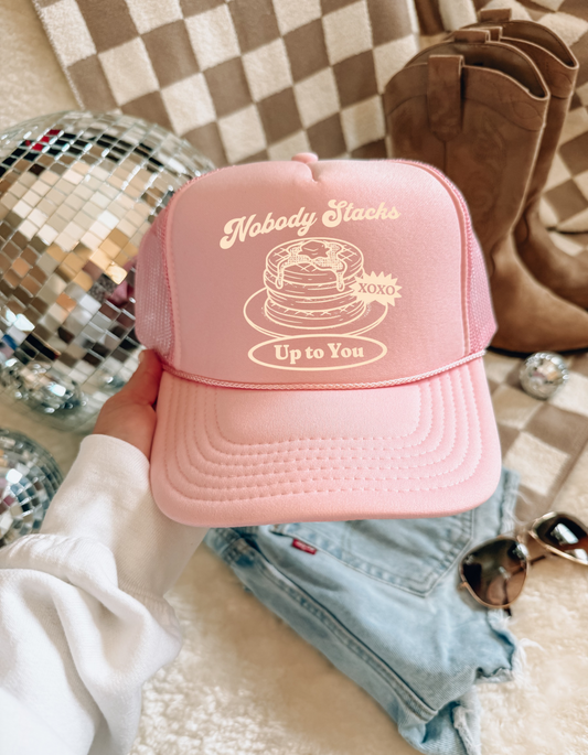 Nobody Stacks — Up to You Trucker Hat-Valentines Day Trucker Hat