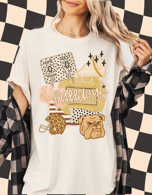 Bulldogs Neutral Comfort Colors Tee