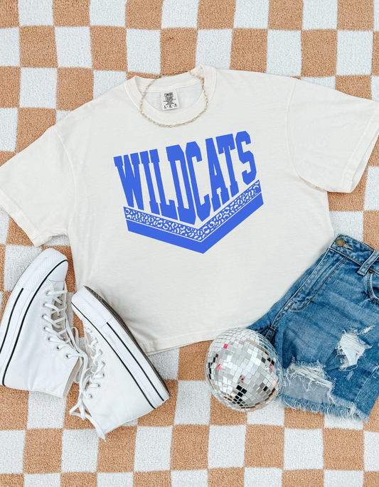 Wildcats Leopard Stripe Graphic Tee