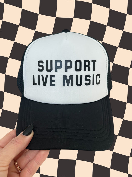 Support Live Music Camo Women’s Trucker Hat