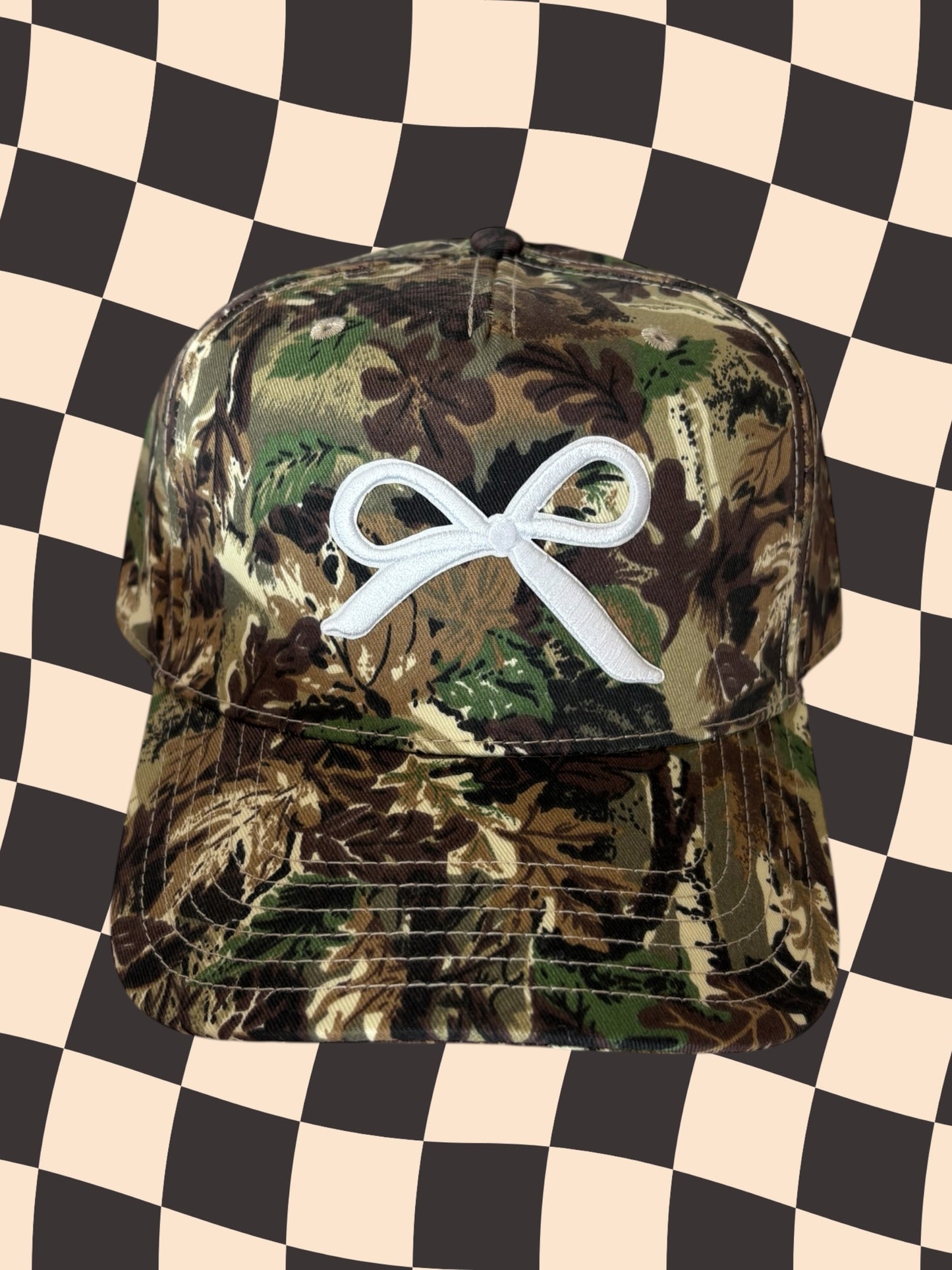 Camo Bow Trucker Hat – Women’s Country Chic Western Cap