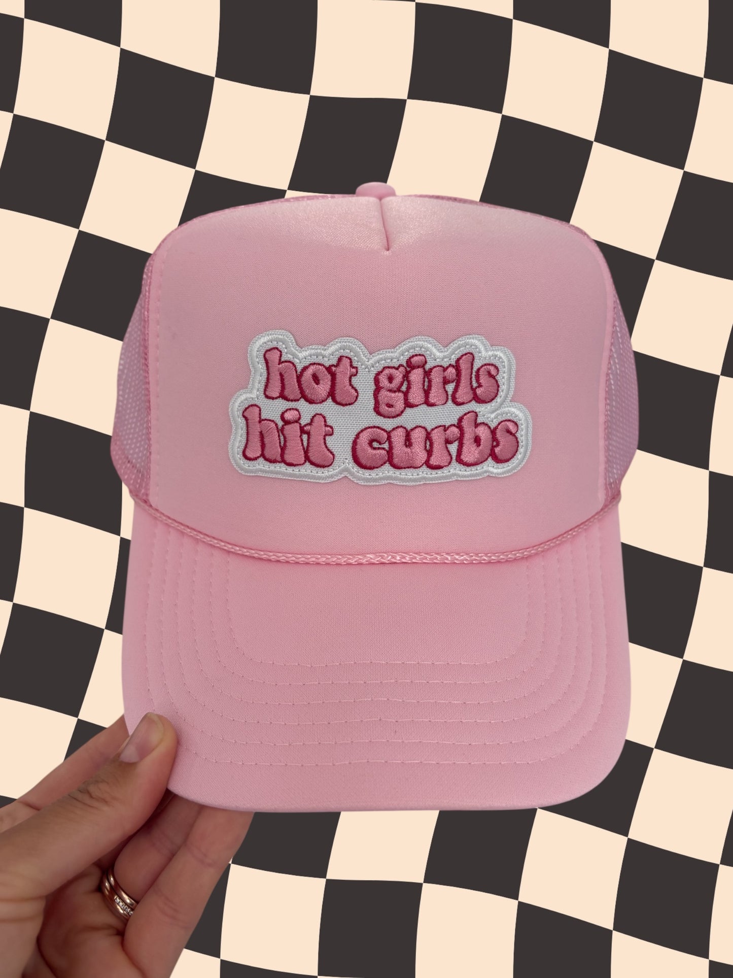 Hot Girls Hit Curbs Patched Trucker Hat