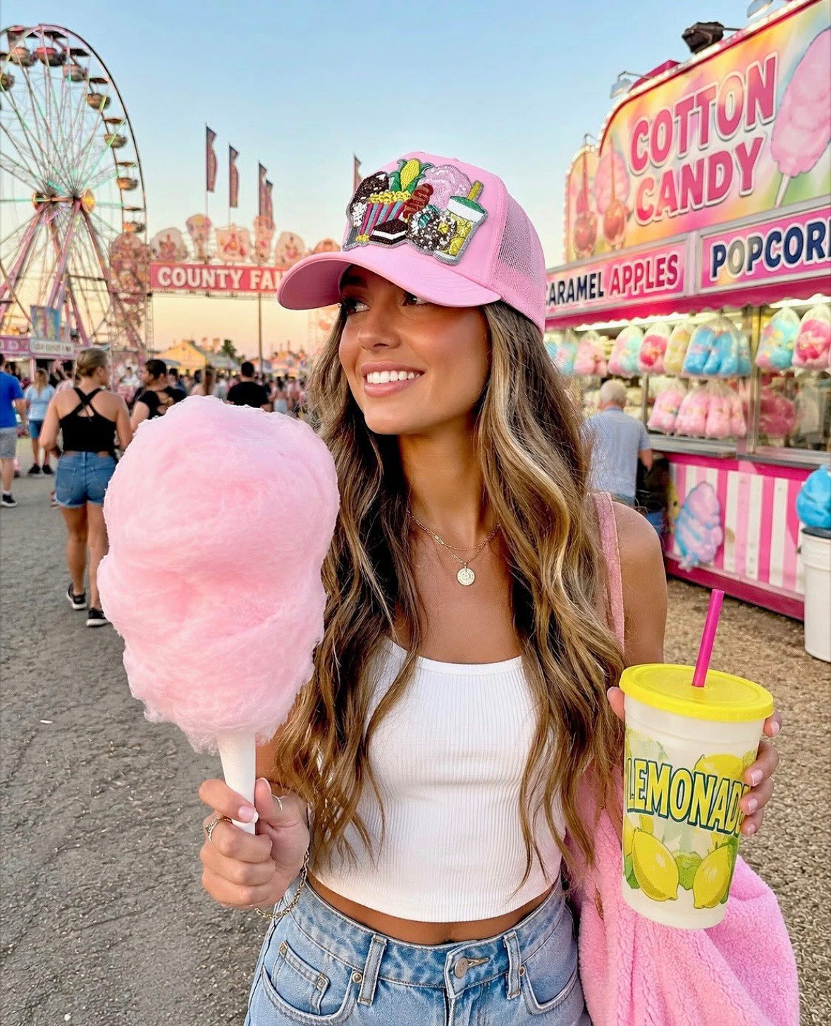 Fair Food Sequin Patch Trucker Hat