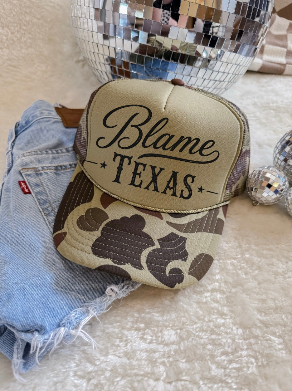 Blame Texas Western Trucker Hat | Country Concert Cowgirl Hat