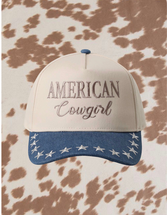 American Cowgirl Embroidered Trucker Hat