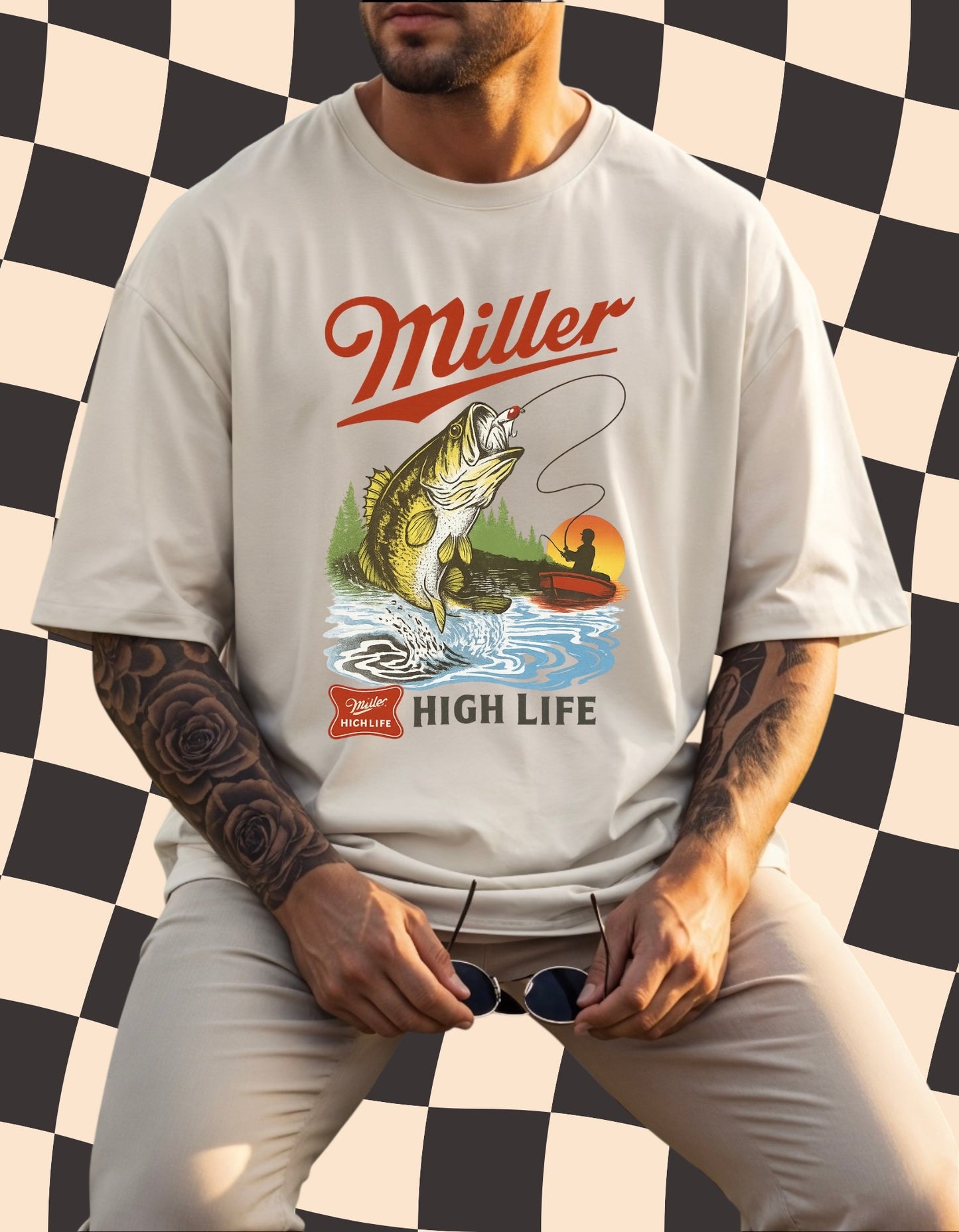 Men’s Fishing Shirt. Beer Lovers
