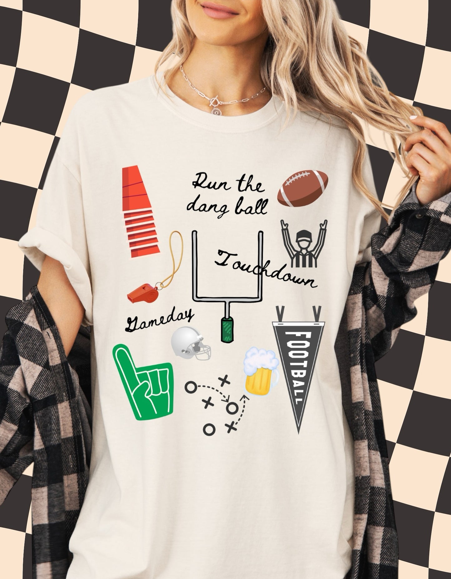 Game Day Football Graphic Tee 🏈 Vintage Shirt| Football Season Shirts