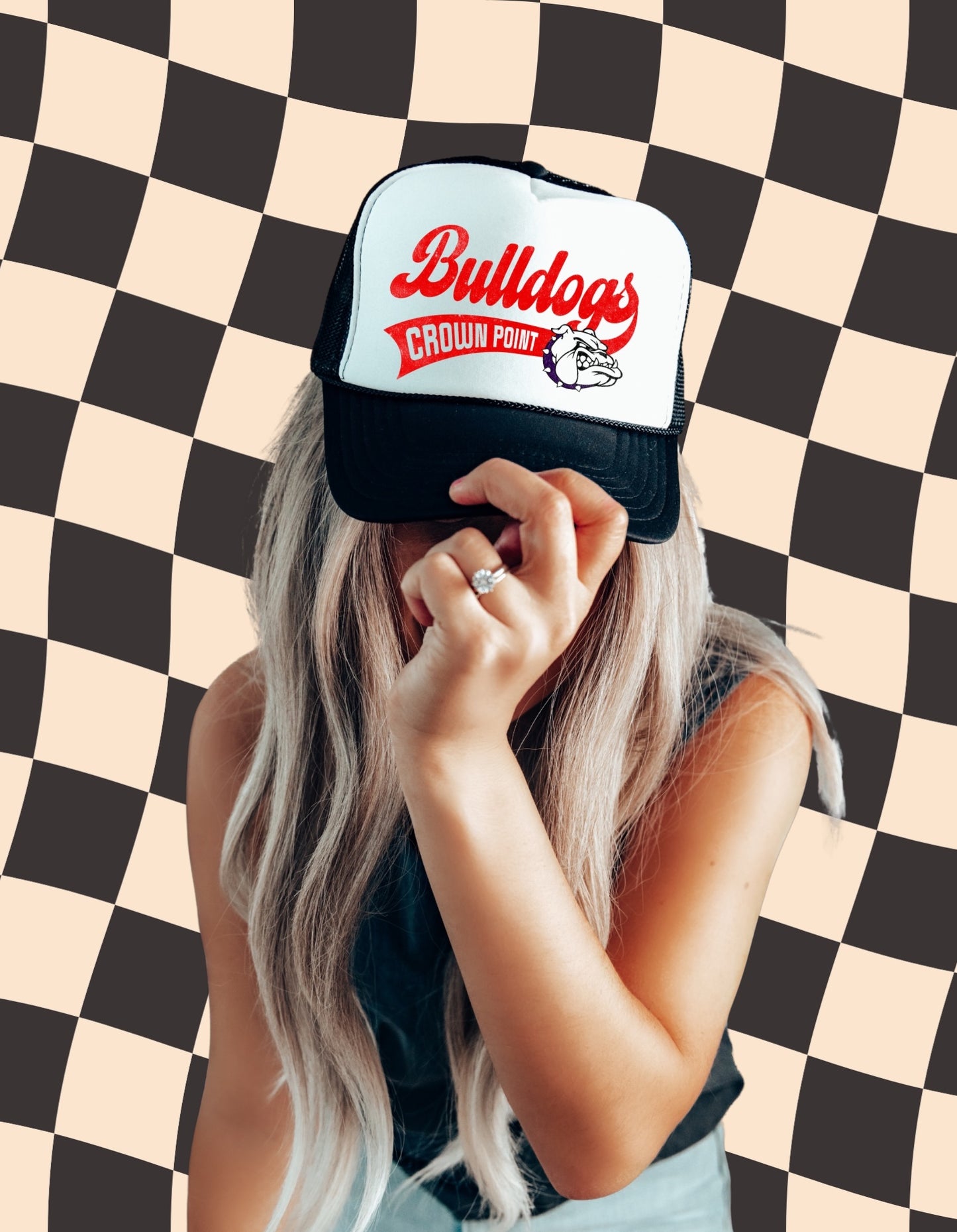 Crown Point Bulldogs Trucker Hat – Retro Mesh Cap