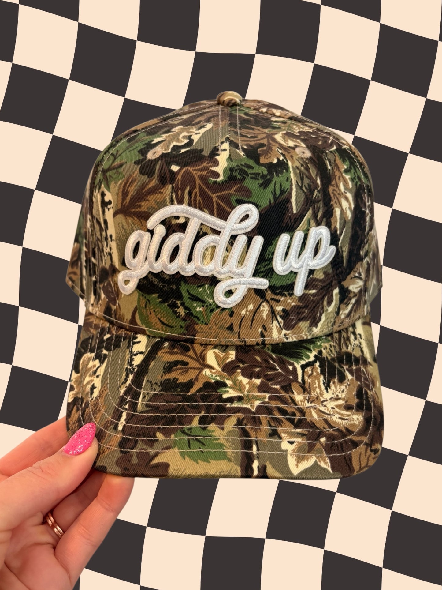 Giddy Up Camo Trucker Hat
