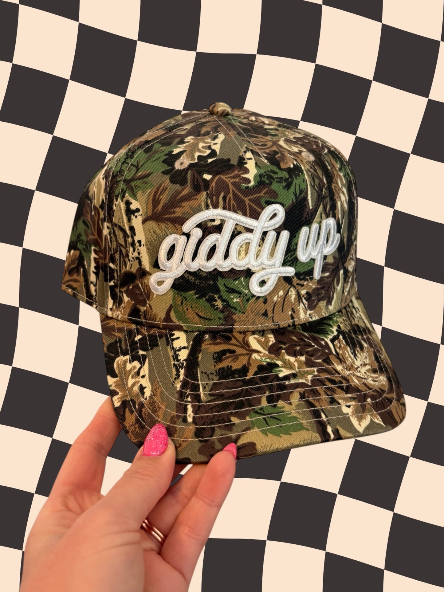 Giddy Up Camo Trucker Hat