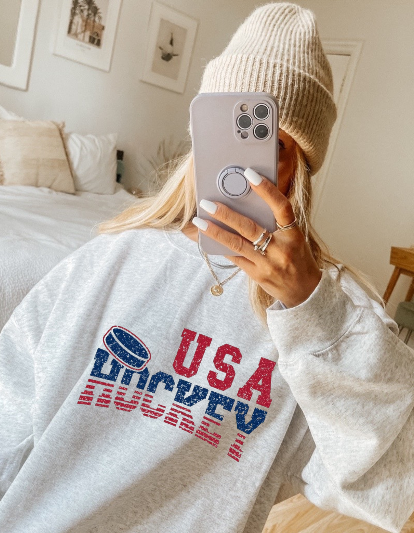 USA Hockey Vintage Graphic Sweatshirt 🇺🇸🏒
