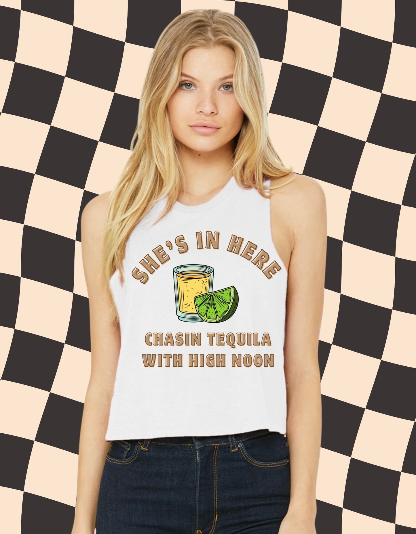 She’s In Here Chasin’ Tequila with High Noon Graphic Tank