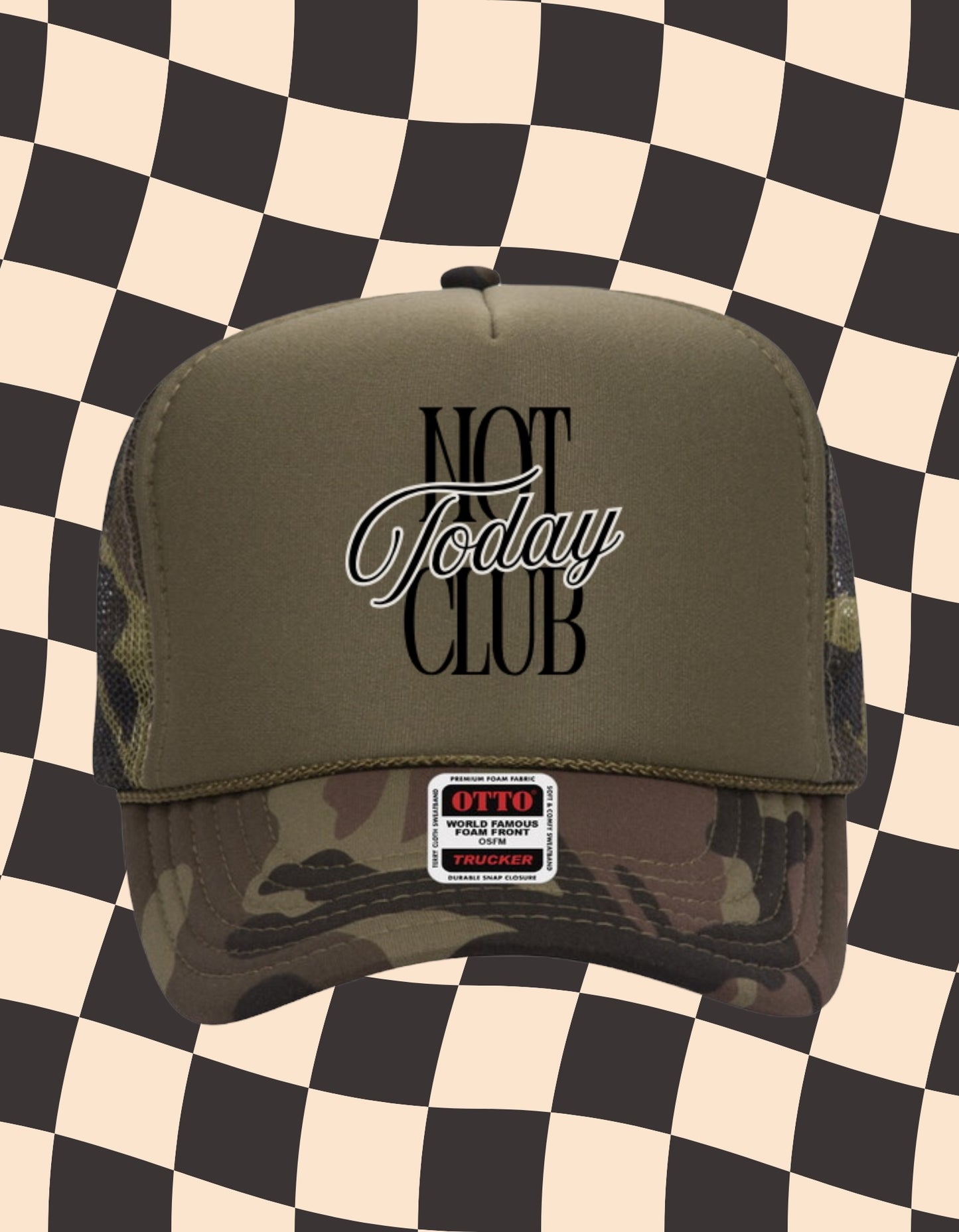 Not Today Club Trucker Hat – Retro Mesh Cap